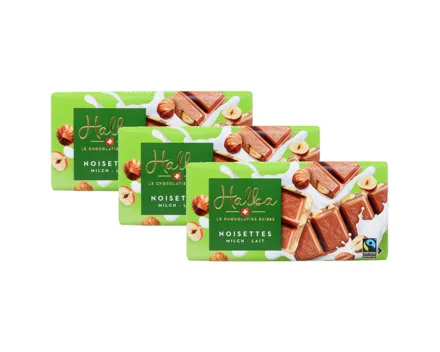 Halba Tafel Milch & Nuss 3x100g