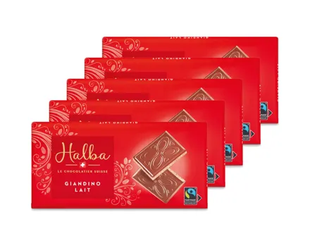Halba Tafelschokolade Giandino Milch 5x100g