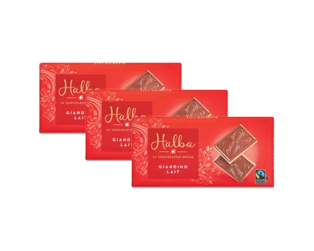 Halba Tafelschokolade Giandino Milch gefüllt 3x100g