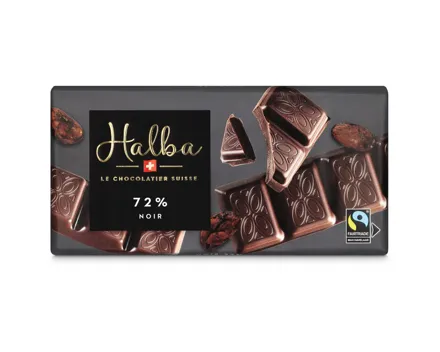 Halba Tafelschokolade Noir 72% 5x100g