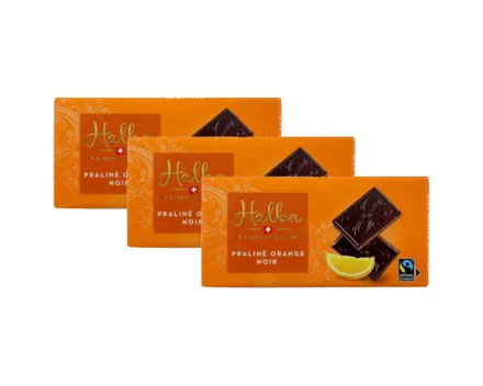 Halba Tafelschokolade Noir Orange gefüllt 3x100g