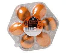 Halloween Eier 6Stk. gekocht & gefärbt