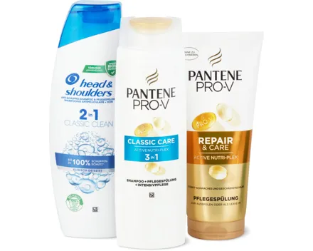 Head & Shoulders- und Pantene-Shampoos sowie -Spülungen