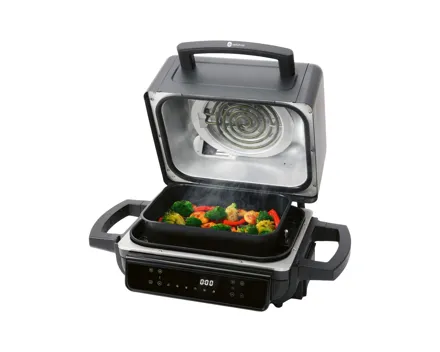 Heissluftfritteuse mit Grill- und Smokerfunktion
