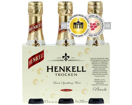 Henkell trocken Sekt sec 3x20cl – Schaumwein, Deutschland