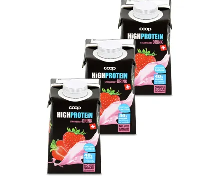 High Protein Drink Erdbeere 3x 500ml