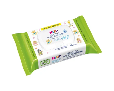 Hipp Feuchts Toilettenpapier Ultra-Sensitiv 50 Stück