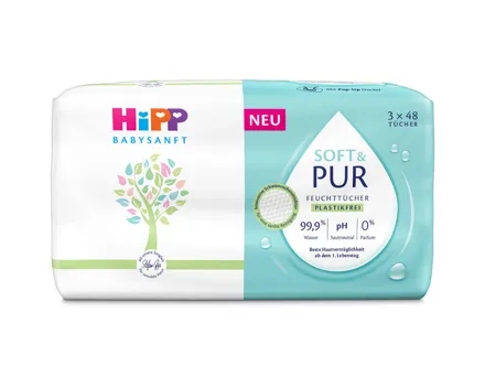 Hipp Feuttücher Soft & Pur 3x48 Stück