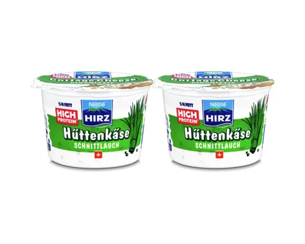 Hirz Hüttenkäse Schnittlauch 1/4 Fett 2x 200g