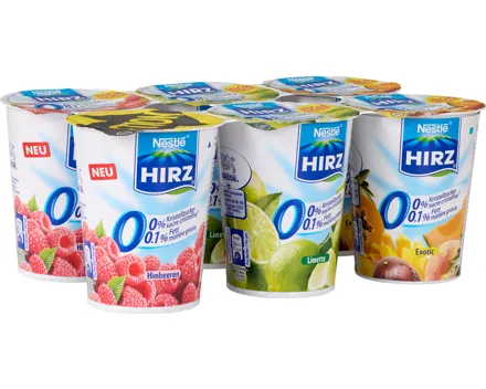Hirz Joghurt 0% Limette, Himbeere, Exotic-Cocktail