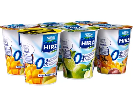 Hirz Joghurt 0% Mango-Passionsfrucht Limette Exotic