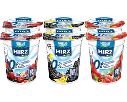Hirz Joghurt 0% Waldbeeren Brombeer-Vanille Erdbeeren