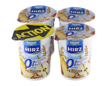 Hirz Jogurt Birchermüesli 0% Kristallzucker 4x180g