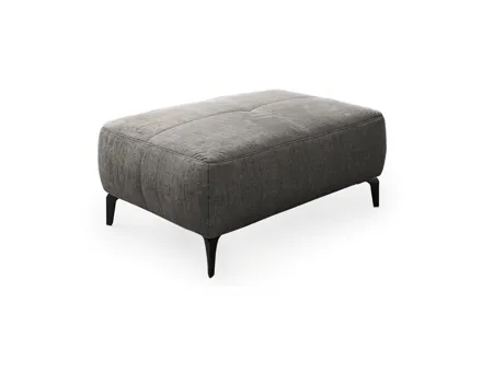 Hocker Oslo Stoff Velours-Optik grau