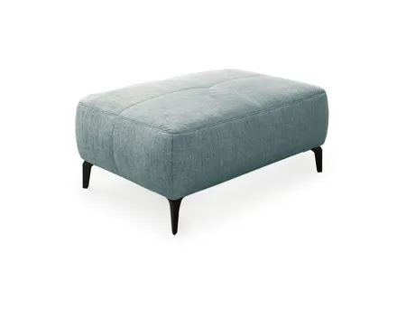 Hocker Oslo Stoff Velours-Optik hellblau
