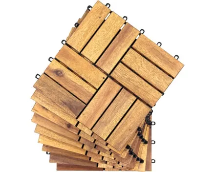 Holzbodenplatten Akazie 30 x 30 cm