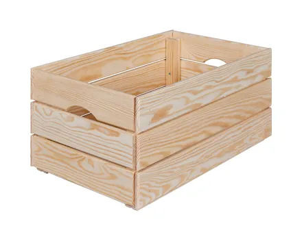 Holzkiste Valloni Kiefer massiv natur 65 x 23 x 32 cm, stapelbar