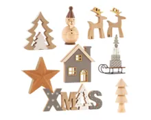 HOME CREATION Weihnachts-Holz-Dekoration