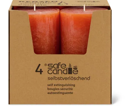 Home Raureifkerzen, 4er-Pack