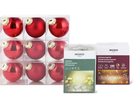 Home-Weihnachtsbeleuchtung und -Baumschmuck