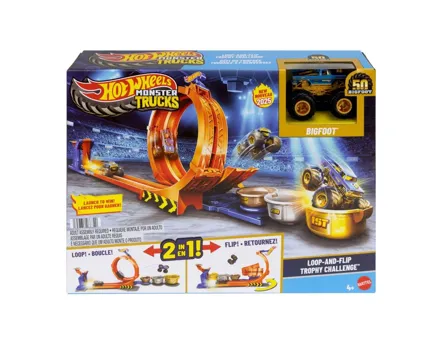 Hot Wheels Monster Trucks Loop & Flip Trophy Challenge Spielset