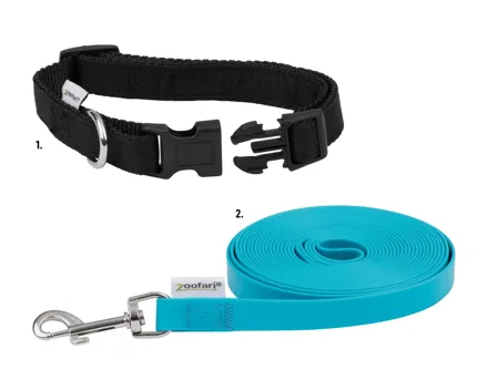 Hundehalsband mit Leine/Schleppleine