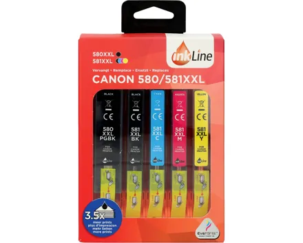 Inkline Canon Druckerpatronen 580/581 XXL