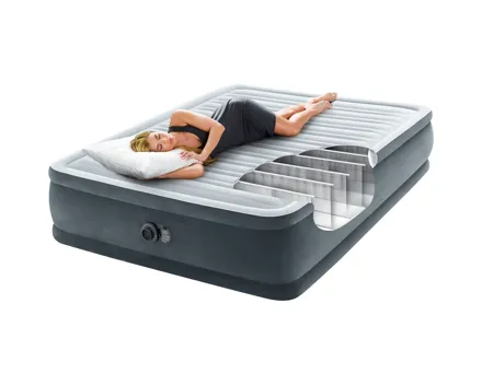 INTEX Luftbett Comfort Plush 152 x 203 x 46 cm mit integrierter Pumpe