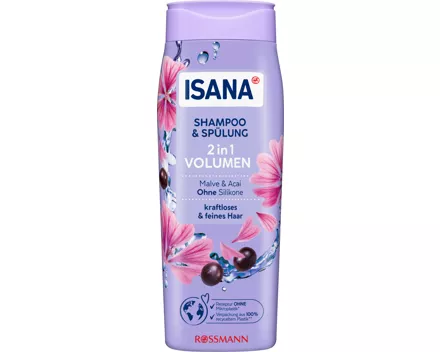 ISANA Shampoo & Spülung 2 in 1 Volumen Malve & Açaí