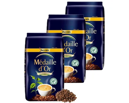 Jacobs Médaille d'Or Bohnenkaffee 3x500g