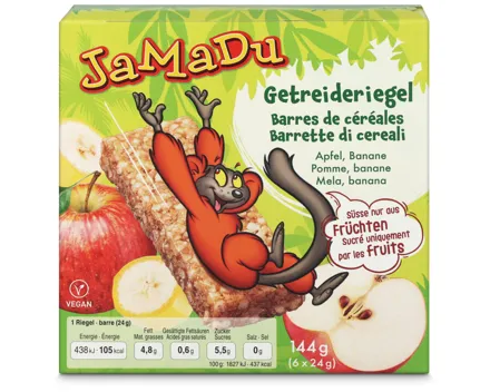 JaMaDu Riegel Apfel-Banane 6x24g