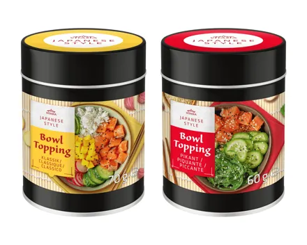 Japanische Bowltoppings