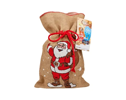 Jute Klaussack garniert