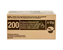 Kaffeerahm 15% Milchfett UHT 200 Portionen
