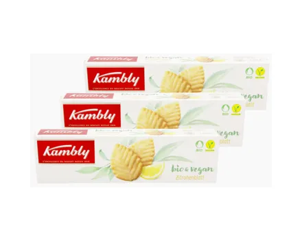 Kambly Bio & vegan Zitronenblatt 3x110g