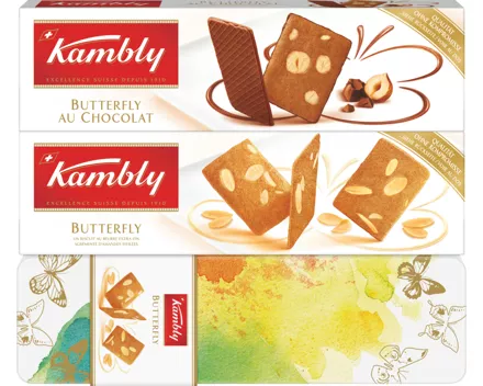 Kambly Biscuits Butterfly Classic & Chocolat