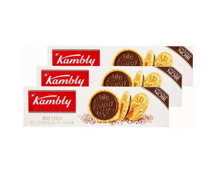 Kambly Bretzeli au Chocolat Noir 3x 100g