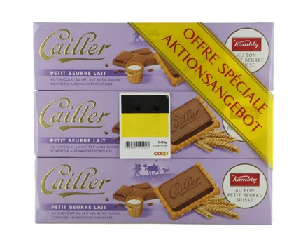 Kambly Cailler Guezli Petit Beurre Milchschokolade 3x125g