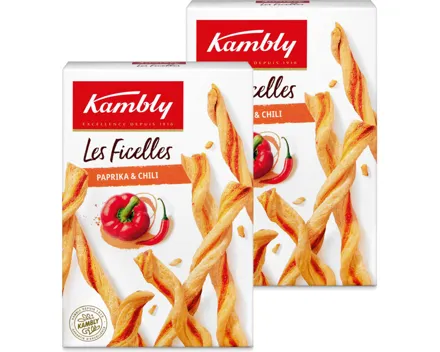 Kambly Ficelles Paprika & Chili 2x100g