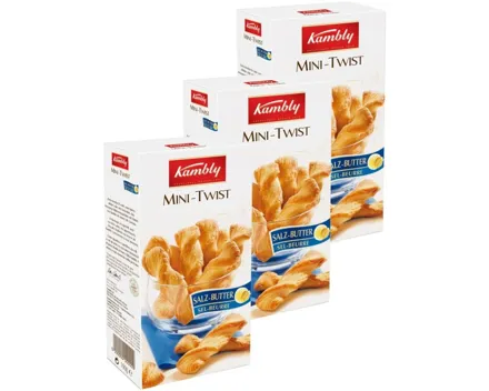 Kambly Mini Twist Salz & Butter 3x100g