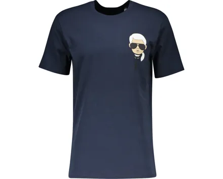 Karl Lagerfeld Herren-T-Shirt Head S, dunkelblau