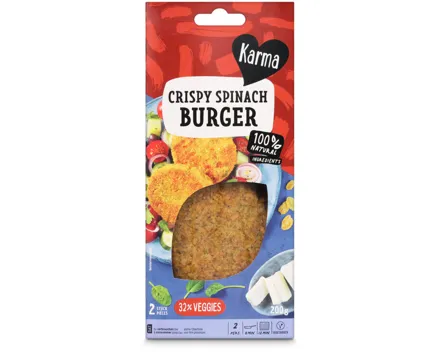 Karma Crispy Spinach Burger
