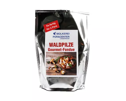 Käsefondue mit Waldpilzen