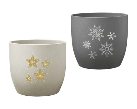 Keramikübertopf «Winter Sparkles»