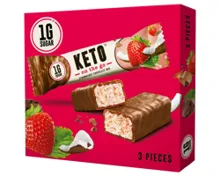 Keto Riegel Strawberry Chocolate