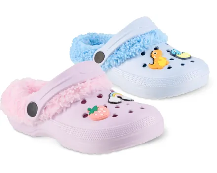 Kinder-Clogs mit Kunstfell