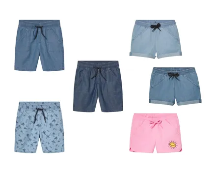 Kinder-Denimshorts