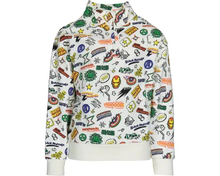 Kinder-Hoodie Marvel weiss