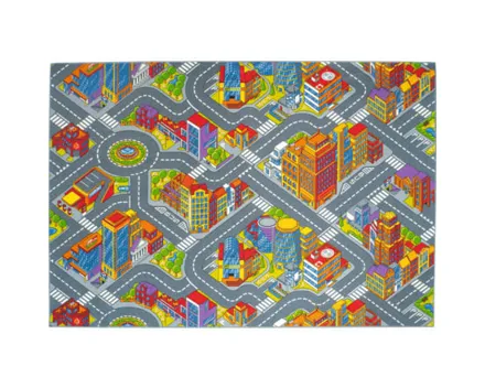 Kinderspielteppich Motiv Big City 95 x 200 cm