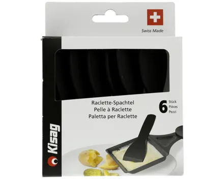 Kisag Raclette-Spachtel schwarz 6 Stück
